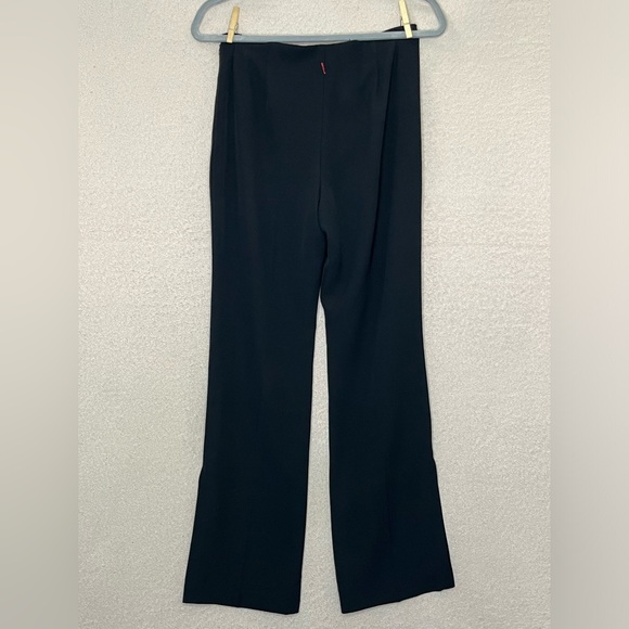 Open Edit Classic Trouser Pants-Black-Womens S-Elastic/Zipper Waist-Slit Leg-NEW - Picture 2 of 15